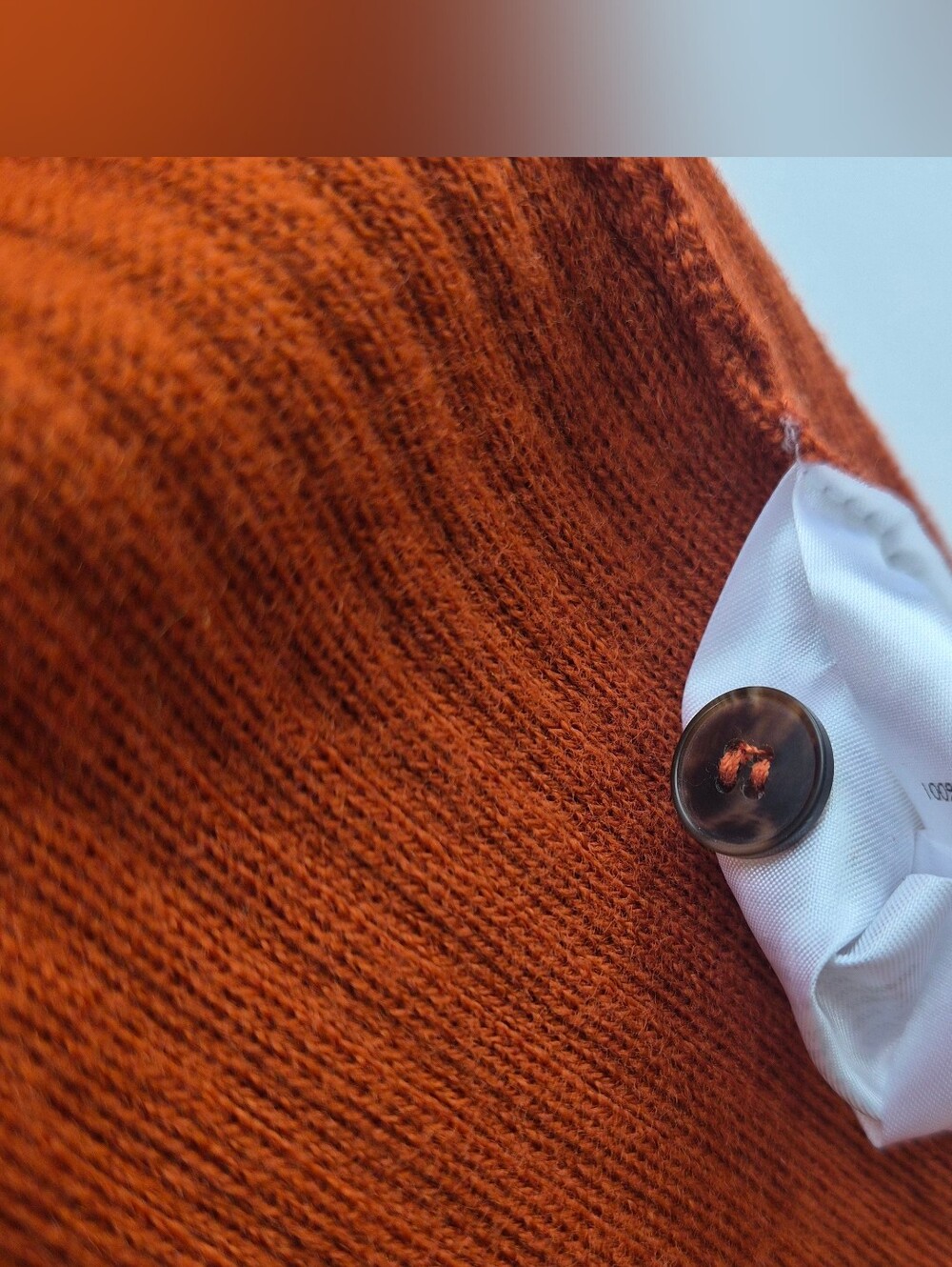 [Sezane] Liya Cardigan In Rust, Size M, 100% Merino Wool - Picture 11 of 12